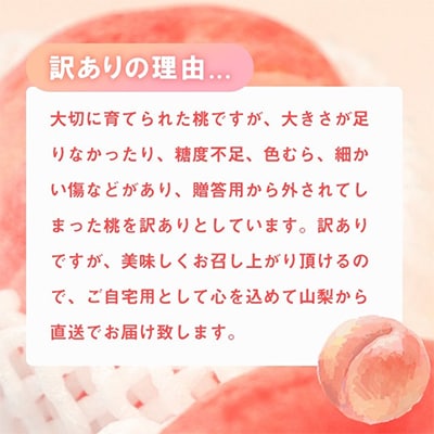 【2027年(来年)発送　先行受付】 【訳あり】桃 3kg以上【配送不可地域：離島】