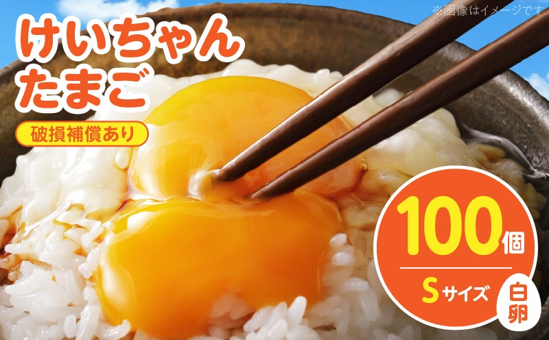 
            けいちゃんたまご　白　Sサイズ　100個 C00207
          
