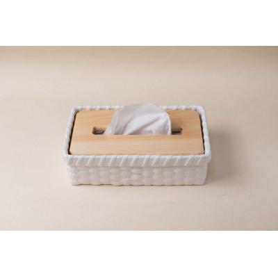 ふるさと納税 湖南市 ティッシュペーパー籠【月白】 |  | 01