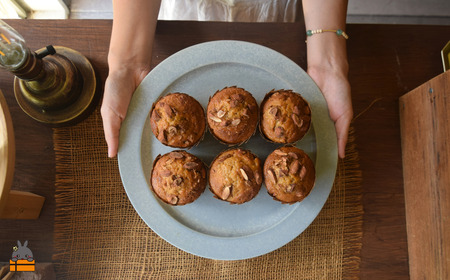 ～南の島の人気店～もたいみどり焼菓子店の黒糖マフィン（6個） ( 本物の黒砂糖　黒糖 洋菓子 ケーキ 焼菓子 南の島 徳之島 )