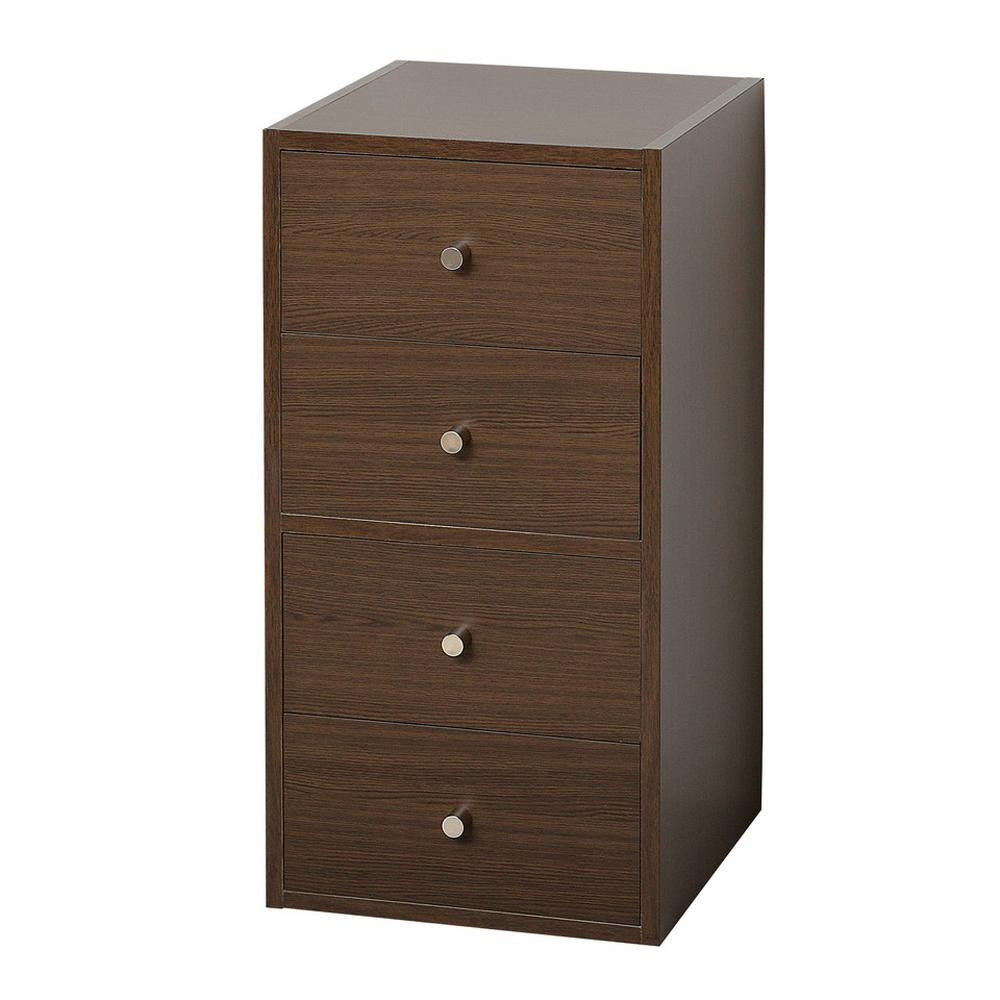 
            完成品 チェスト 約幅37×奥行39.5×高さ72cm ブラウン 引出 日本製 国産 ４段 ４杯 縦置き 横置き 引出し 幅72 高さ32 自在チェスト4段 AKU104411802
          