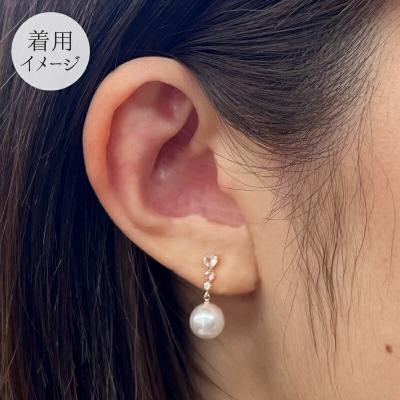 ふるさと納税 天草市 ホワイトトパーズ ローズクォーツ ピンクトルマリン スタッド ピアス 7.5-8m_S085-298 |  | 02