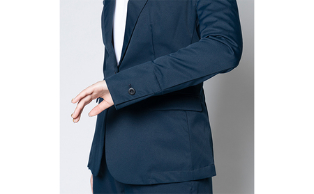 【ふるなび限定】レディース テーラードライトジャケット「ワークウェアスーツ」スーツに見える作業着 　 丸洗い可 ストレッチ 速乾 部屋干し可 撥水 シワになりにくい　ネイビー FN-Limited-S