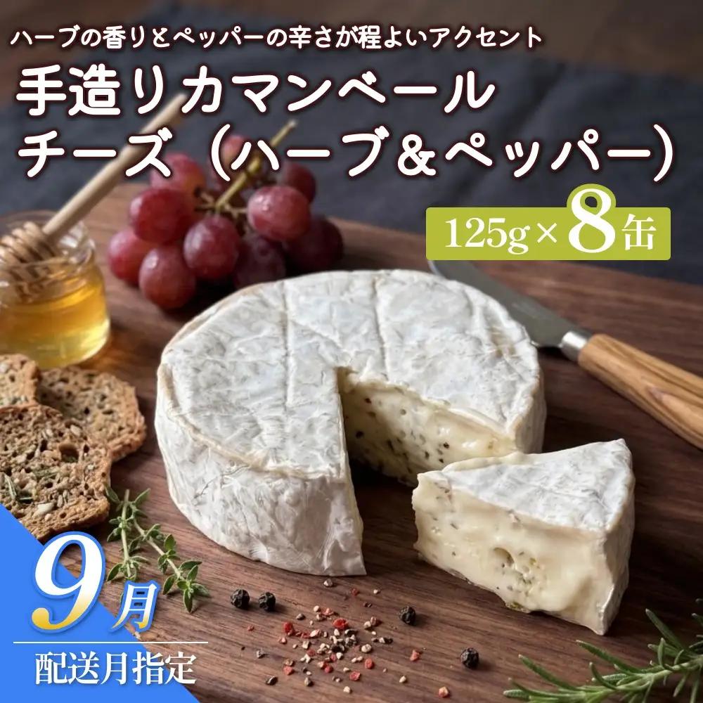 カマンベールチーズ（ハーブ＆ペッパー） 8個 缶タイプ チーズ工房角谷【9月配送】