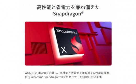 【2026年モデル】ノートパソコン FMV WU6-L1 Windows11 Snapdragon X X1-26-100 メモリ16GB 約512GB SSD Officeなし