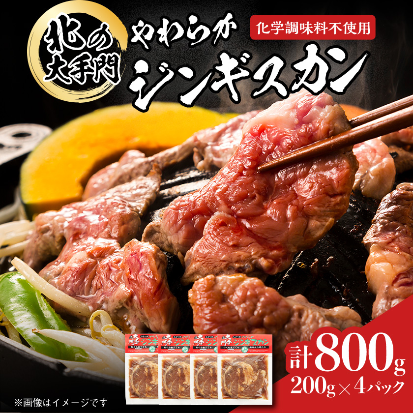 北の大手門　やわらかジンギスカン　合計800g(200g×4パック)_04661【配送不可地域：離島】【1691011】