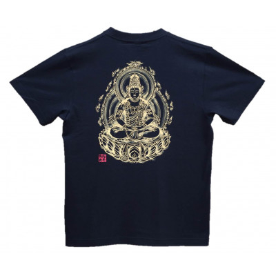 
            手描きTシャツ 仏画 大日如来 黒 (半袖 XLサイズ)【1615086】
          