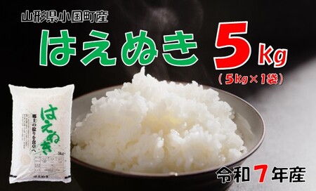 （令和7年産）山形県小国町産 はえぬき5kg