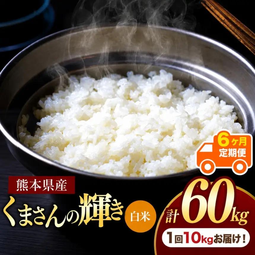【定期便6回】熊本県産 白米 くまさんの輝き 10kg