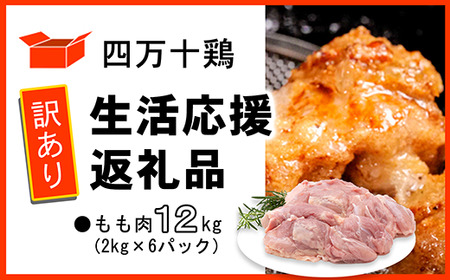 鶏肉 もも肉 12kg 2kg × 6袋 訳あり