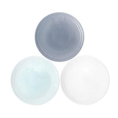 ふるさと納税 瑞浪市 【4枚SET】美濃焼 さざなみ 16皿 ブルーグレー 16.3×2.4cm 200g |  | 03