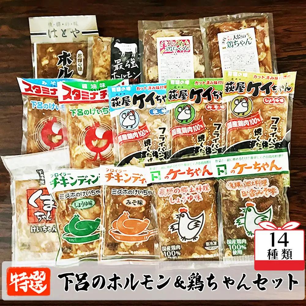 「下呂のホルモン・鶏ちゃんセット」14種類 冷凍 鶏ちゃん【83-1】