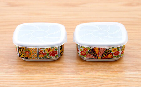 【波佐見焼】角パック 古伊万里絵変り 2柄セット 扇牡丹・木甲牡丹【団陶器】[PB220]