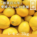 【ふるさと納税】創業百八年 愛媛みかんの老舗【レモン3kg】家庭用【新口農園】【C70-20】【1470687】