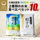 【ふるさと納税】大網白里産 2種類のお米食べ比べセット10kg　ゆうだい21(5kg) ・粒すけ(5kg) ふるさと納税 米 10kg 千葉県産 大網白里市 食べ比べ 米 こめ 送料無料 Q003