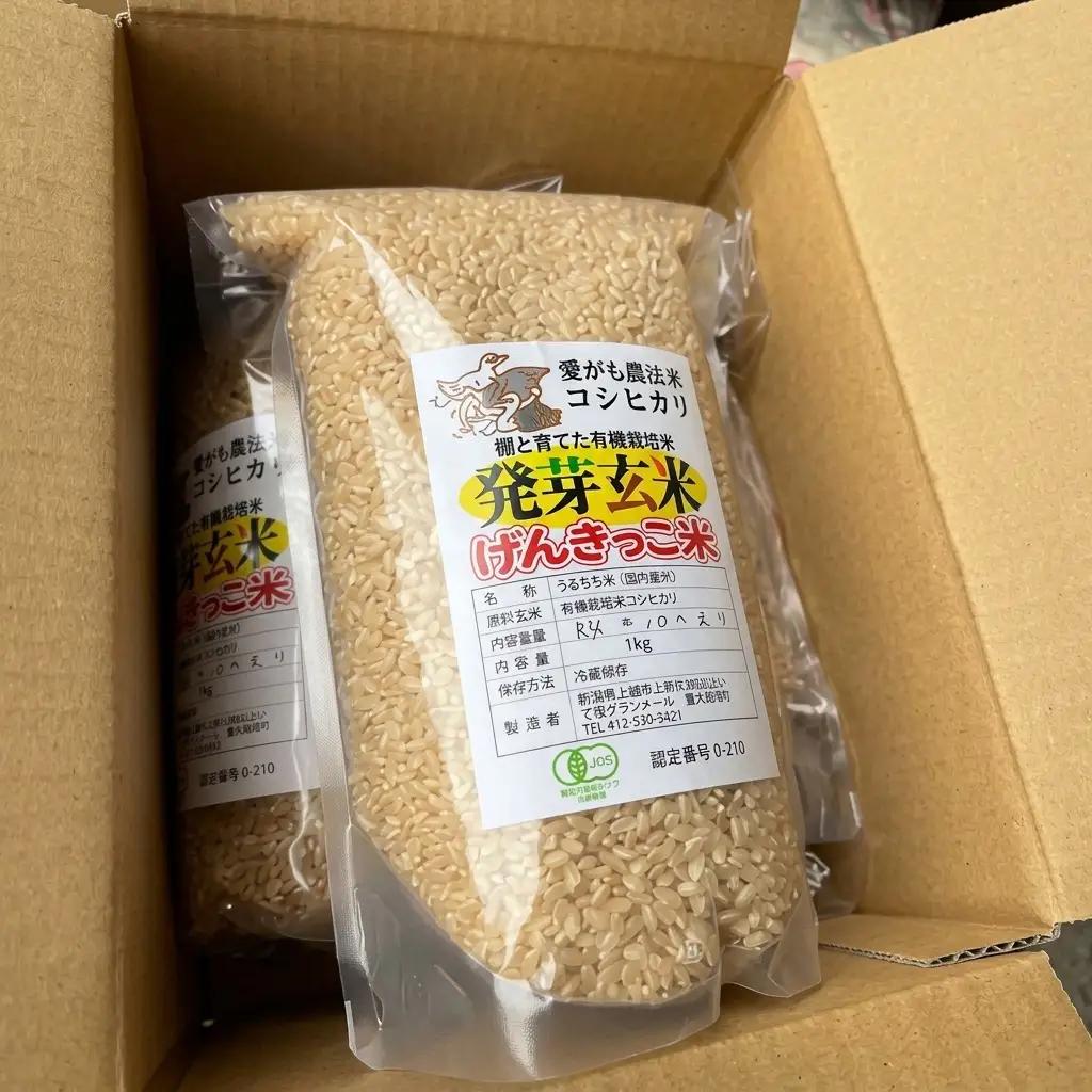 【先行予約】コシヒカリ アイガモ農法 発芽玄米 3kg コシヒカリ