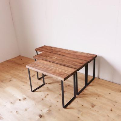 ふるさと納税 守口市 無垢材とアイアンのシェルフ H30cm W80cm / DBR / 植物由来の天然オイル / 完成品 |  | 03