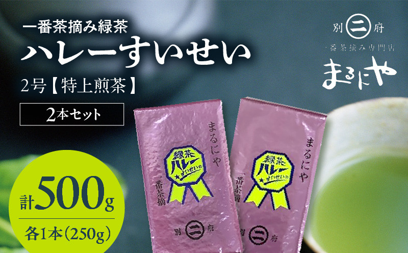 
一番茶摘み緑茶ハレーすいせい2号(特上煎茶)250g 2本セット
