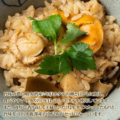 ふるさと納税 鹿部町 北海道産 ホタテゴロゴロ 炊き込みご飯の素 220g×1袋 2合炊き T77 |  | 01
