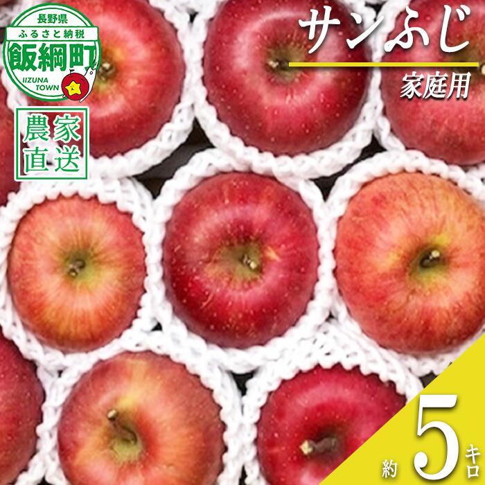 【ふるさと納税】 りんご 蜜入り サンふじ 家庭用 5kg サイズおまかせ 井澤農園 沖縄県への配送不可 令和8年度収穫分 エコファーマー認定 長野県 飯綱町 〔 信州 果物 フルーツ リンゴ 林檎 長野 17000円 予約 農家直送 〕発送時期：2026年11月中旬〜2027年1月下旬 {**}