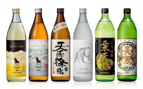 欲張り神楽　焼酎【芋・麦・米・栗・そば】5原酒6本セット<2.1-5>