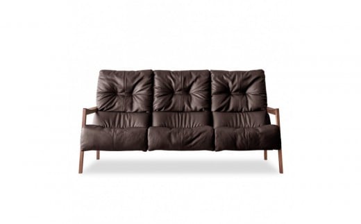 ※総務省確認待ち※【開梱設置】MARUSHO モルビド 本革 3人掛けソファ ダークブラウン ハイバック 無垢 ソファ 3P 3人掛け ソファー デザイナーズ 和モダン 牛革 天然木 レザー 日本製 大川家具 丸庄 リビング 本革ソファ デザイナーズ おしゃれ