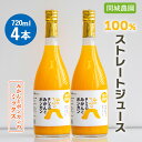 【ふるさと納税】間城農園 100%ストレートジュース 720ml×4本(みかんとポンカンのミックス) - 柑橘 蜜柑 ミカン ドリンク 飲み物 飲料 贈答 贈り物 プレゼント ギフト お礼 御礼 感謝 送料無料 高知県 香南市【常温】ms-0062