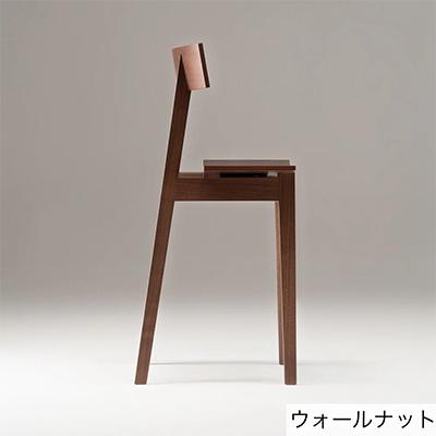 ふるさと納税 旭川市 【旭川家具】ハーフチェア(引出無タイプ) ウォールナットNA 持ち運びしやすい椅子_00061 |  | 01