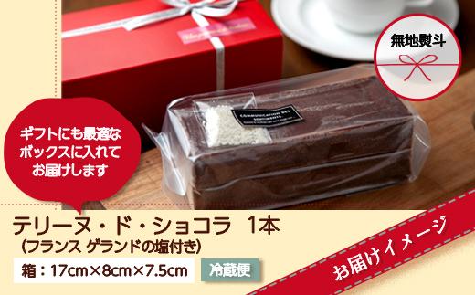 無地熨斗 テリーヌ・ド・ショコラ フランスゲランド塩付き 1本 テリーヌ ショコラ 濃厚 チョコレート チョコ 塩 洋菓子 焼き菓子 お菓子 スイーツ 贈り物 ギフト エイセンドウ 新潟県 南魚沼市