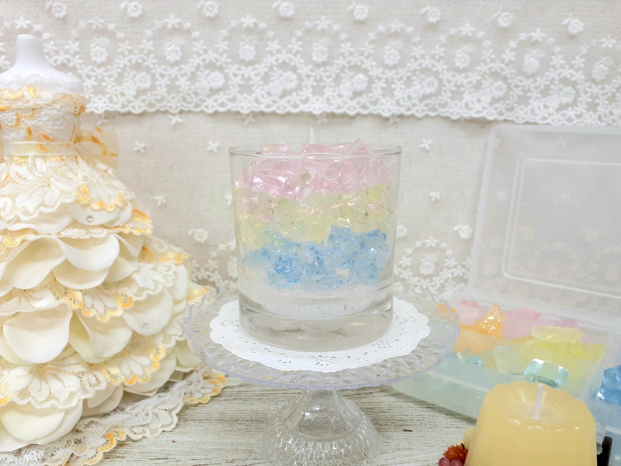 新宿フラワークラフト体験工房 ぷるぷる涼しげクラッシュゼリーキャンドル作り