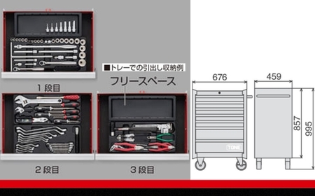 TONE トネ ツールキャビネットセット TCX911BK 15001-30025187｜工具 整備士 自動車 バイク DIY 日本製 メンテナンス