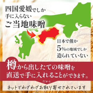 麦 みそ 味噌 300g × 2パック 甘口 無添加 生 仕込み 味噌 減塩 食物繊維 麹 非加熱 処理 樽 酵母 汁 朝 ごはん ご飯 お米 和食 みそ汁 魚 常温 国産 お取り寄せ 蔵元 直送 マ