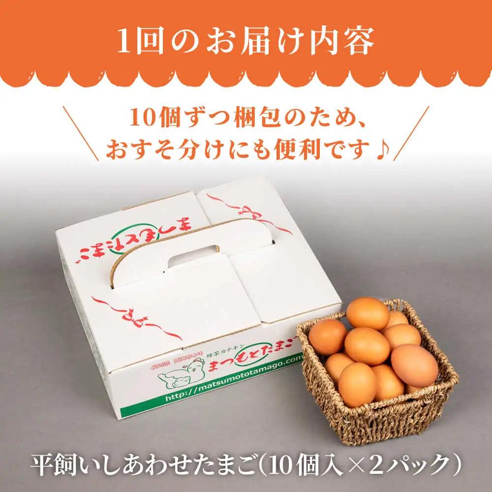 【3回定期便】 平飼い しあわせ たまご  20個 ＜松本養鶏場＞ [CCD027]