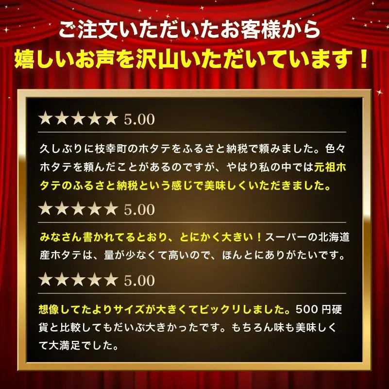 全6回 定期便 冷凍ほたて貝柱 1kg（41～60粒）