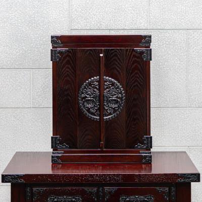 ふるさと納税 利府町 仙台箪笥 仙台厨子 四枚扉 拭き漆調