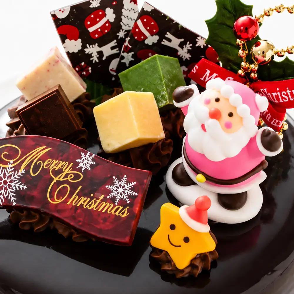 クリスマスケーキ ドリップクリスマスチョコケーキ 5号 ホール型 【2026年12月18日から23日発送予定】