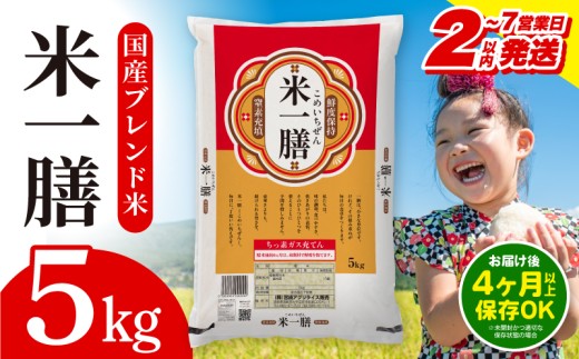 【2～7営業日以内に発送予定】国産ブレンド米 「米一膳」5kg_M181-006-01-7E