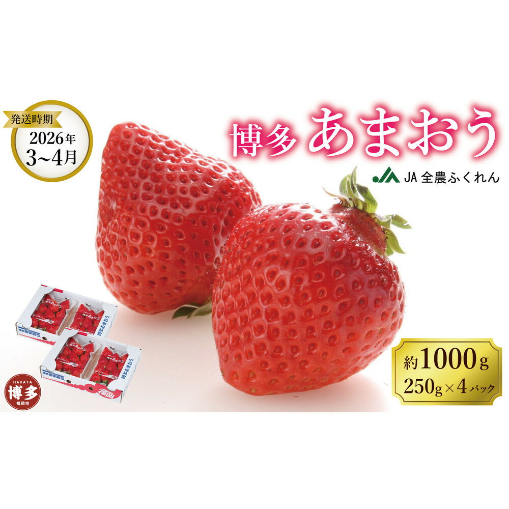 【ふるさと納税】＜2026年3月～4月発送＞博多あまおう約250g×4