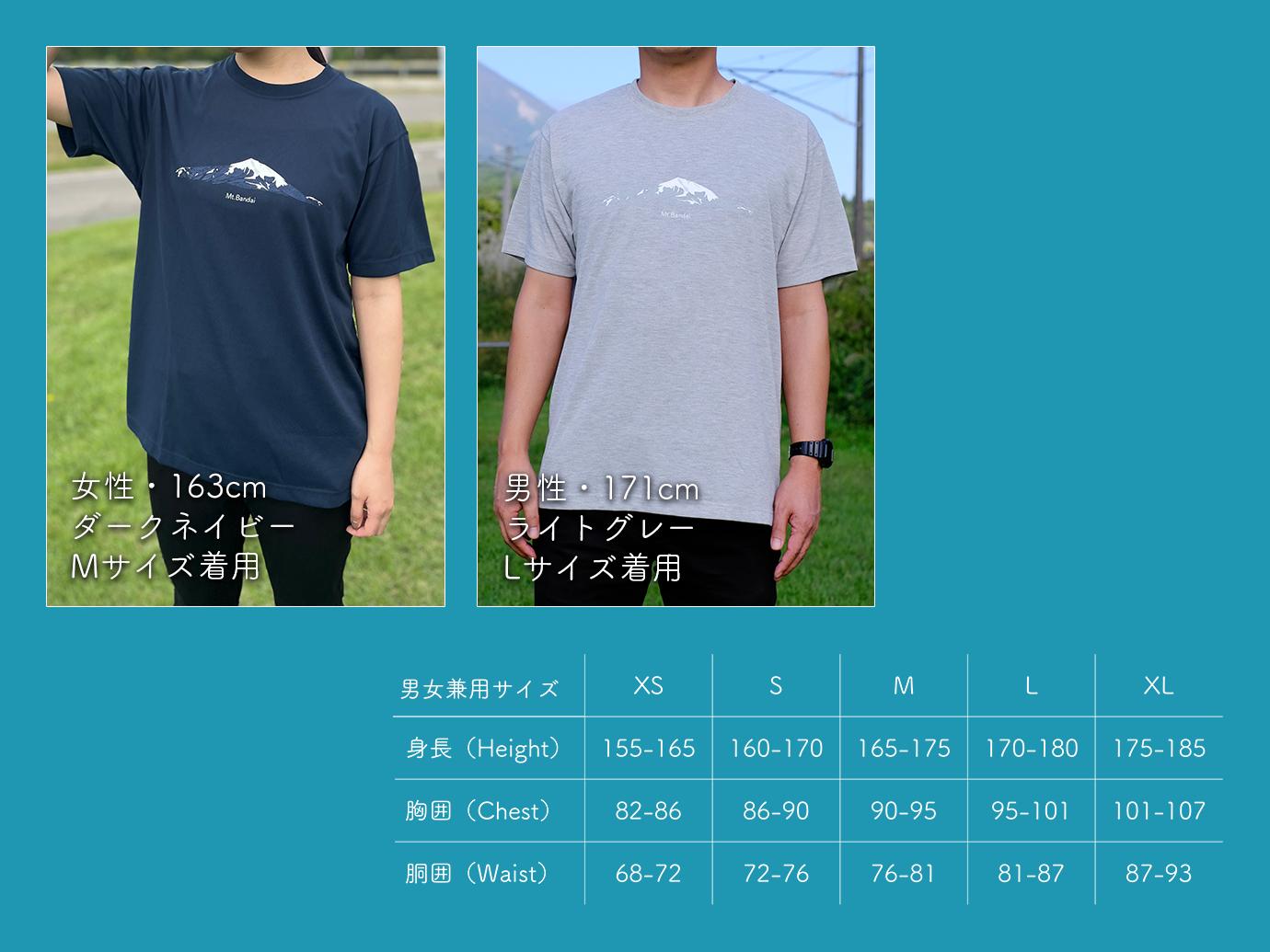 【ライトグレー：L】磐梯山Tシャツ　モンベル製