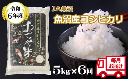 r05-123-1JA＜令和5年産＞魚沼産コシヒカリ定期便 5kg×12回（12か月連続お届け）（JA越後おぢや）