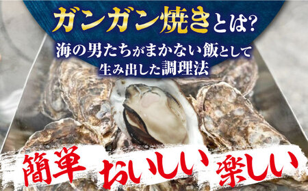 牡蠣 生食 殻付き かき カキ 簡単なのにぶちうまい！【生牡蠣】【2月発送】究極の漁師めし！かきうちの殻付き牡蠣ガンガン焼き 30個 かき 海鮮 和食 海産物簡単 レシピ 広島県産 江田島市/株式会社