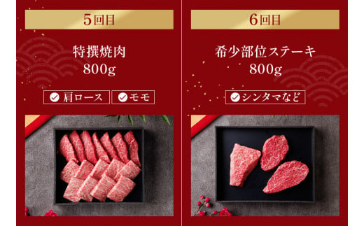 神戸牛 定期便「ファーストクラス」（定期便全6回 総量5600g）冷凍発送 ふるさと納税で贈る至福の味わい！自慢の神戸牛をご自宅で堪能しませんか？ 大人気 しゃぶしゃぶ すき焼き 焼肉 ステーキ 特選