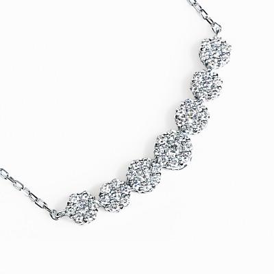 ふるさと納税 富士川町 プラチナ ダイヤ ラインネックレス 0.3CT　N376DI-P |  | 01