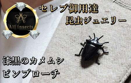 カメムシピンブローチ　ブラックカラー　All insects　【セレブ御用達】【世界30個限定】