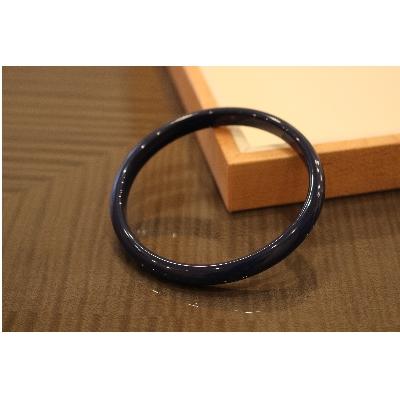 ふるさと納税 府中市 SHINBEY 漆バングル ネイビー S