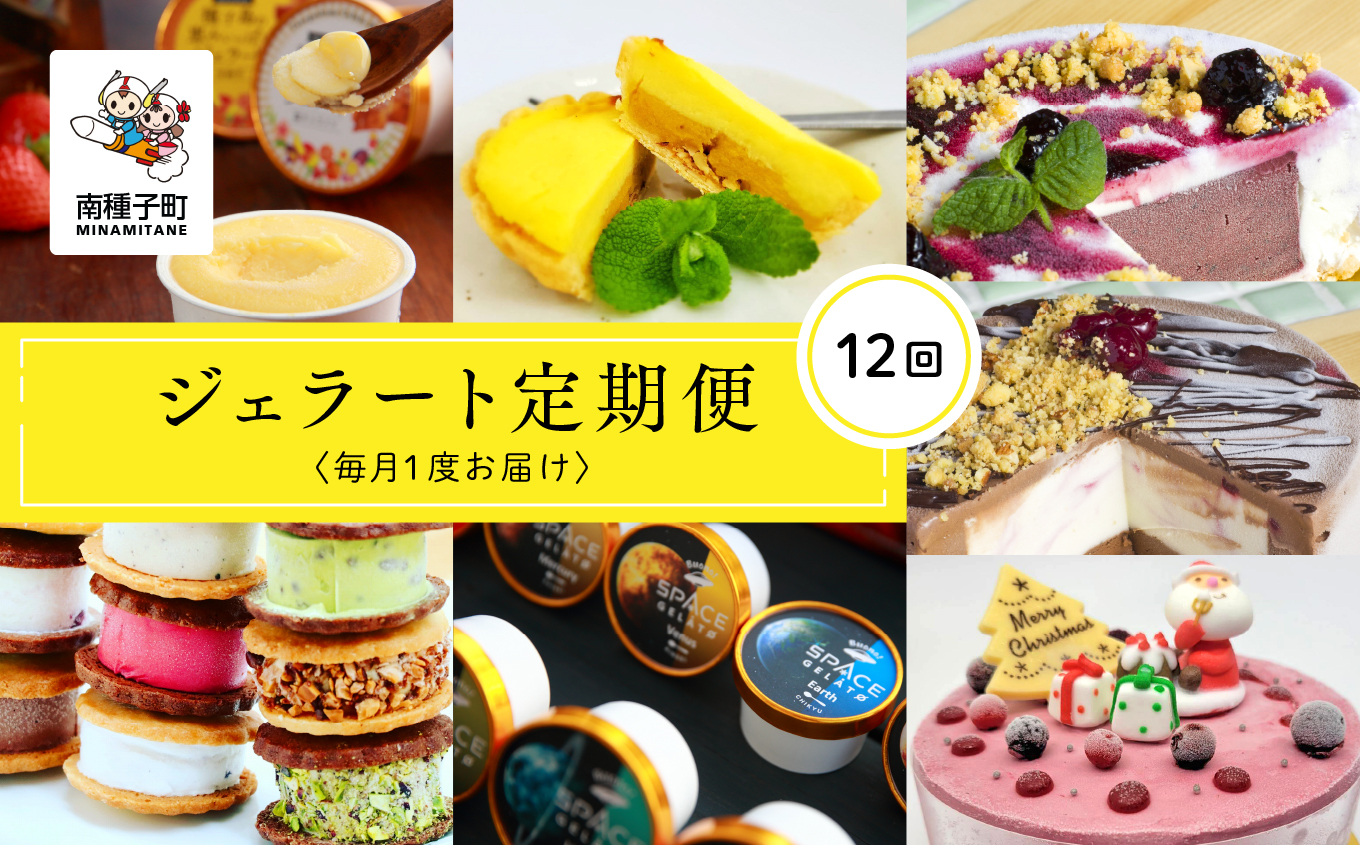 ジェラート定期便12回【種子島ジェラートＨＯＰＥ】