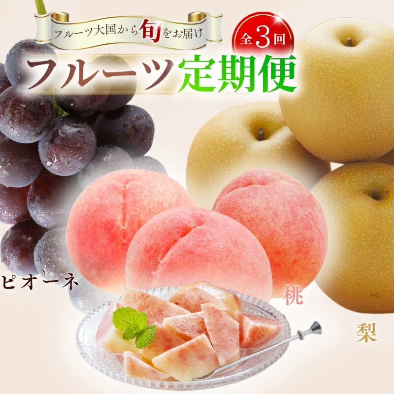 【ふるさと納税】 フルーツ 定期便 和歌山 / 桃 ピオーネ 梨 旬 甘い 果物 3回 3ヶ月 数量限定 先行予約 ※離島への配送不可