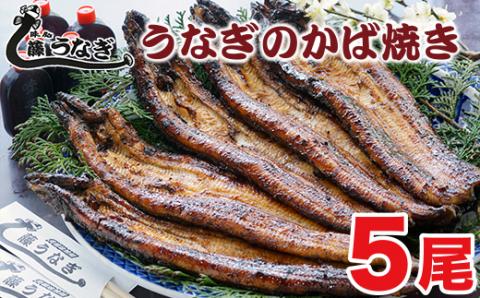 うなぎのかば焼き5尾　国産うなぎ 『お食事処 藤うなぎ』<4.2-2>