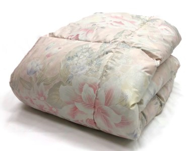 ホワイトダックダウン50%入り(1.0kg使用) 羽毛ふとん シングルサイズ ピンク色 FNU002 [1186]