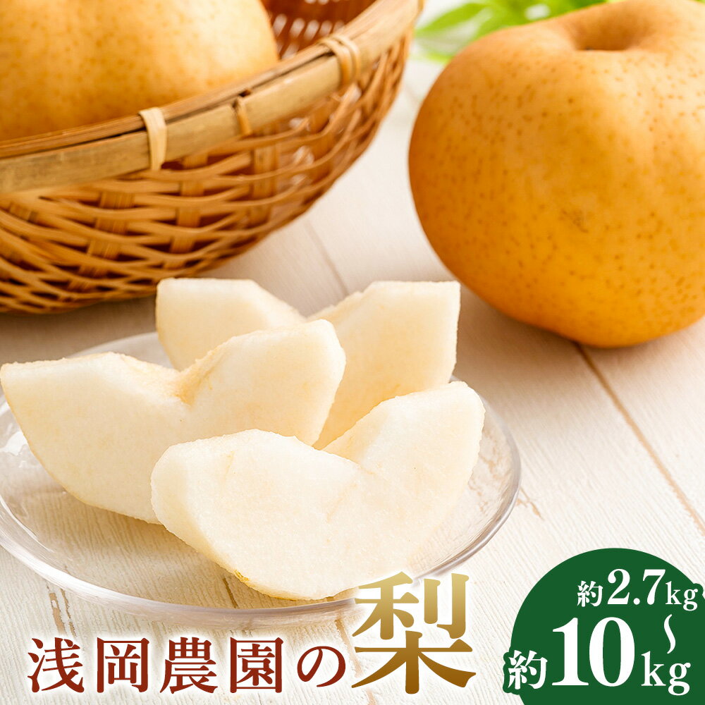 【ふるさと納税】浅岡農園の梨 ＜選べる内容量＞ ( 約2.7kg / 約5kg / 約10kg ) 梨 なし ナシ 和梨 果物 くだもの フルーツ 果実 果汁 大分県 九重町 送料無料【2026年11月下旬発送予定】